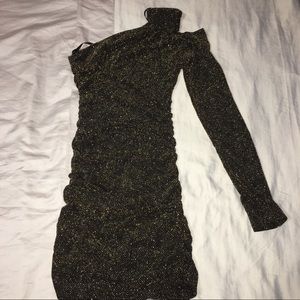 Black and gold glitter dress